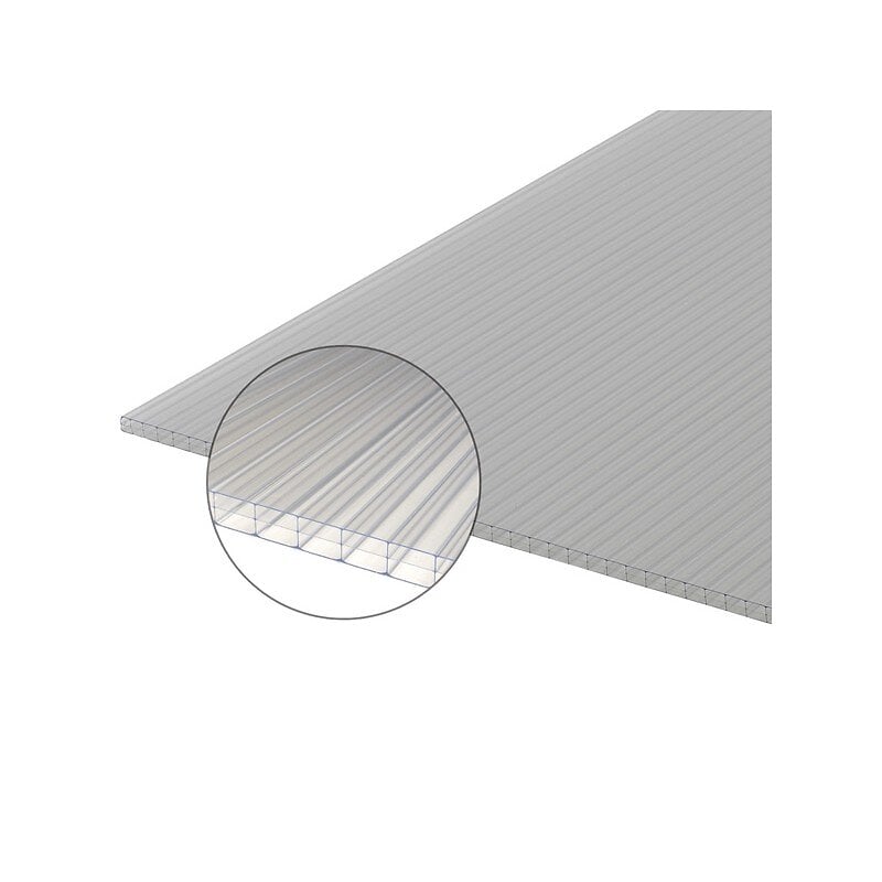Plaque PVC ondulée (GO 177/51 - grandes ondes) - Coloris - Transparent,  Largeur totale de la plaque - 92cm, Longueur totale de la plaque - 1.52m