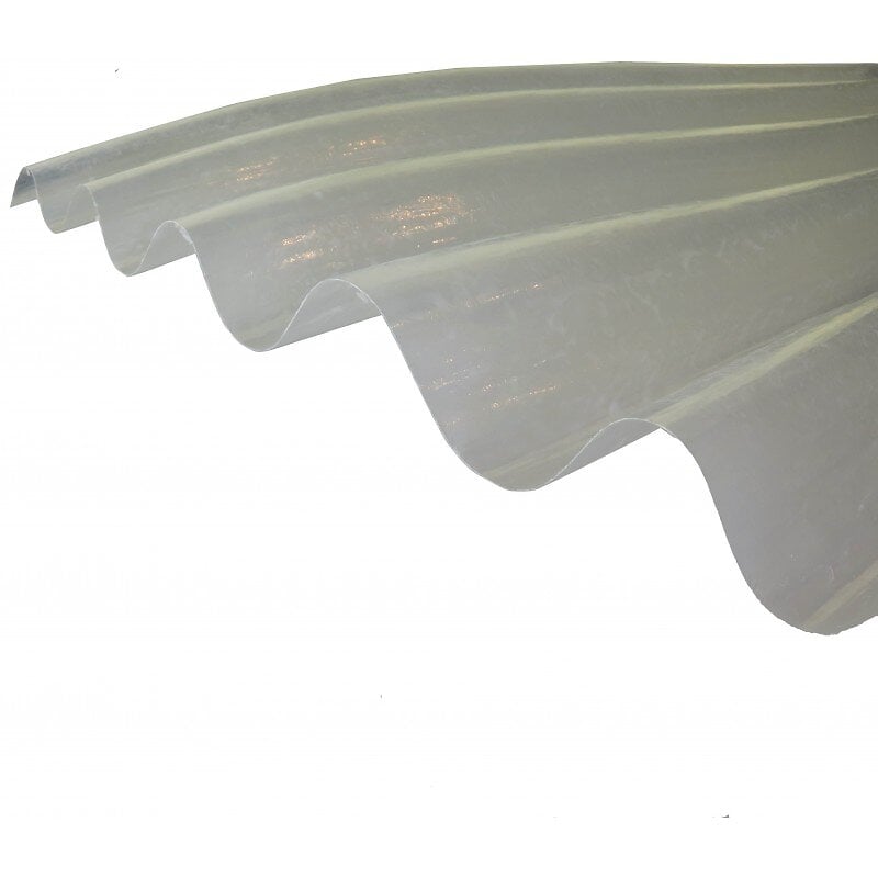Plaque PVC micro ondulation (MO 32/9) Transparent, l : - 75cm, L : - 2m