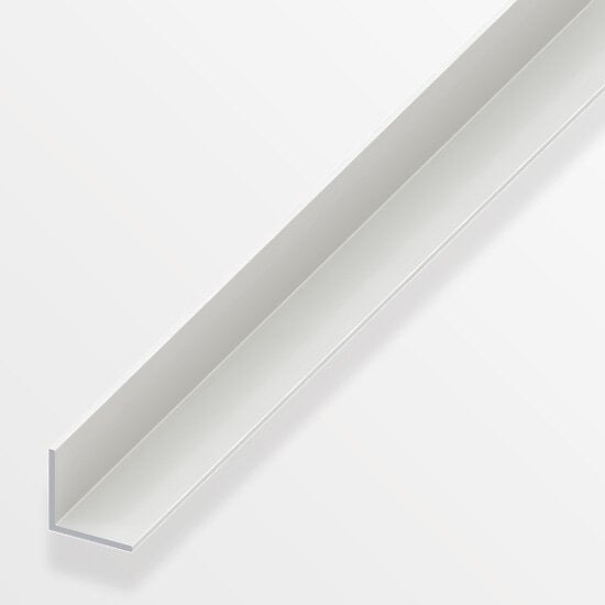 ALFER - Cornière égale PVC blanc 20x20mmx1m - large