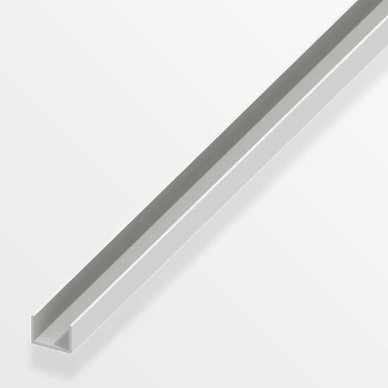 ALFER - U profilé 10x21mm intérieur 19mm PVC blanc 2m - large