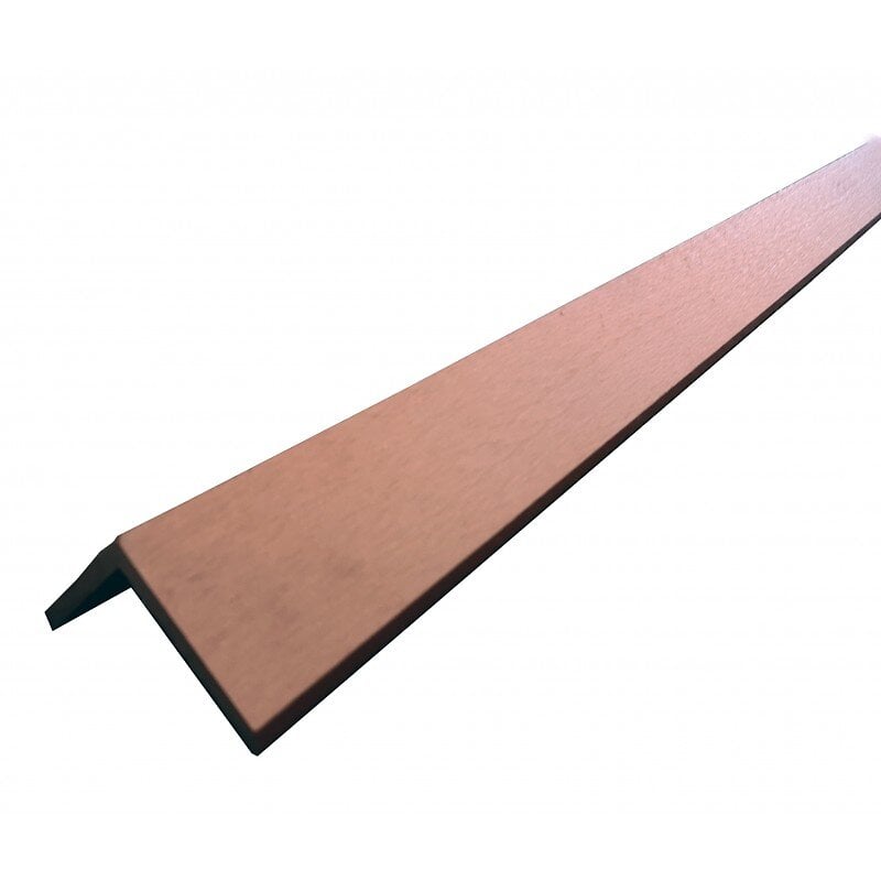 McCover - Profil d'angle bois composite pour bardage Brun rouge, E : 6 cm, l : 6 cm, L : 270 cm - large