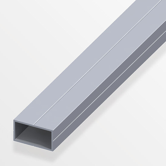 ALFER - Tube rectangulaire pour M12 15.5x27.5mm aluminium brut 1m - large
