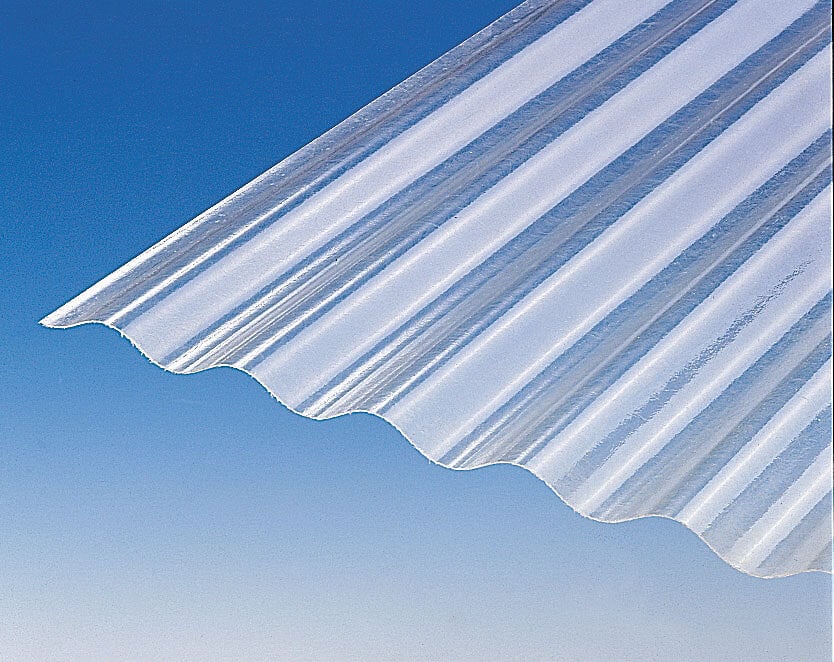 FIBROLUX - Plaque ondulée polyester PO 76/18 naturel 2x0.90m - large