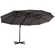 OUTSUNNY - Parasol Déporté Grande Taille Xxl Inclinable Dim. 4,4l X 2,7l X 2,5h M Piètement En Acier Inclus Polyester Gris - vignette