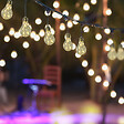 OUTSUNNY - Outsunny Guirlandes lumineuses solaires extérieures - lot de 2 pièces - total 20 ampoules LED blanc chaud - longueur totale 7,6 m - norme IP44 - vignette