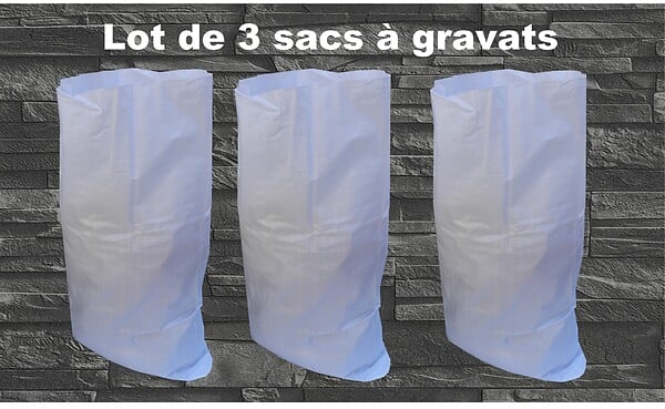 GECOSAC - Sac à gravats étanche résistance 40 kg, 55 x 95 cm noir paquet de  5 réf : 263