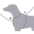 TRIXIE - Harnais trekking pour chien taille M-L tour de ventre: 62-74 cm couleur rose / gris graphite. - vignette