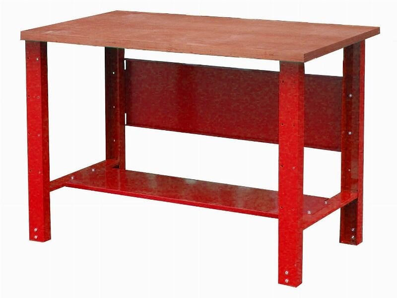 Etabli de mécanicien KUPPER, 120 cm, rouge, 4 tiroirs et espace