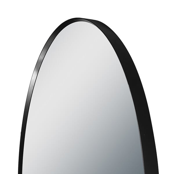 Miroir salle de bain ROND avec éclairage LED et contour noir - Ø70cm - GO  BLACK LED - Aurlane