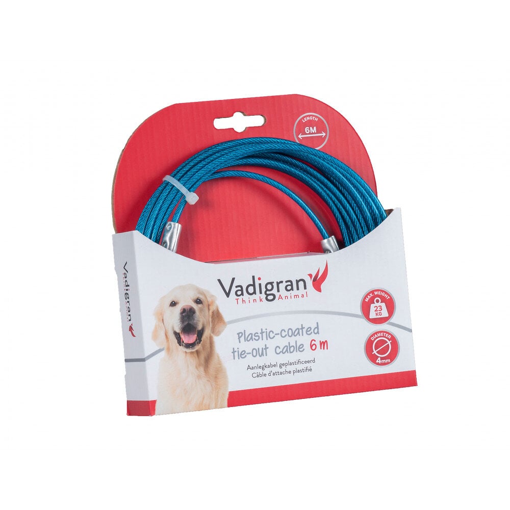 Câble d'attache pour chien ou chat avec ressort anti-choc
