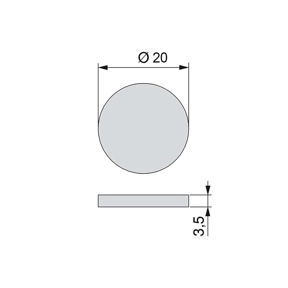 Patin glisseur adhésif rond gris Scotch ø40 mm x 0.5 mm, lot de 4