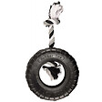 FLAMINGO PET PRODUCT - jouet caoutchouc gladiator pneu et corde 20 cm noir pour chien - vignette