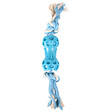 FLAMINGO PET PRODUCT - Jouet Haltère + corde bleu 34 cm. LINDO. en TPR. pour chien. - vignette