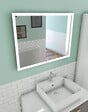 AURLANE - Miroir salle de bain LED auto-éclairant FRAME 60x80cm - vignette