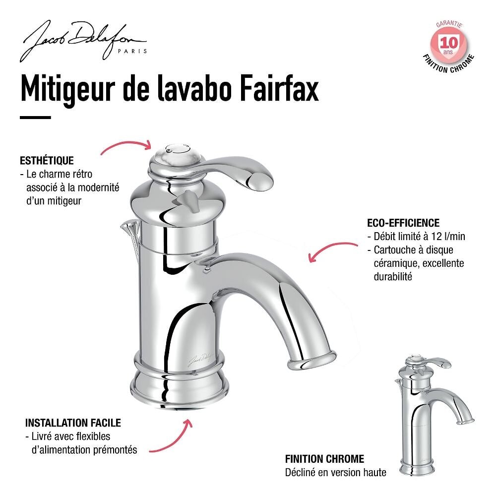 JACOB DELAFON - Mitigeur lavabo retro Fairfax - large