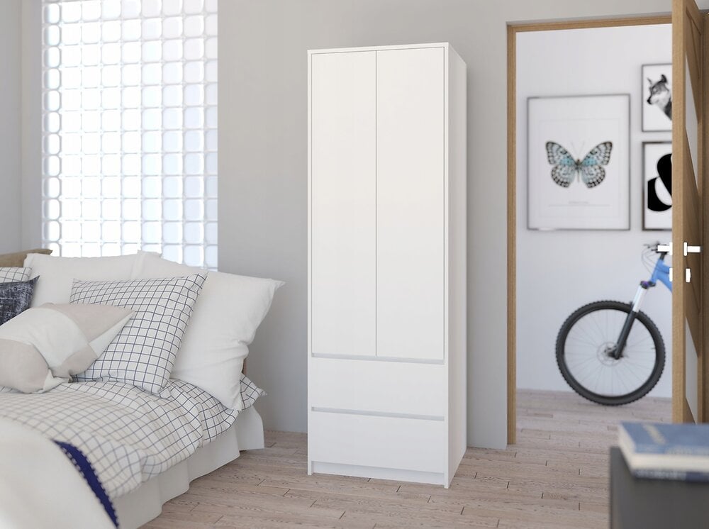 Blanca, armoire contemporaine chambre dressing, 180x90x51 cm, meuble de  rangement