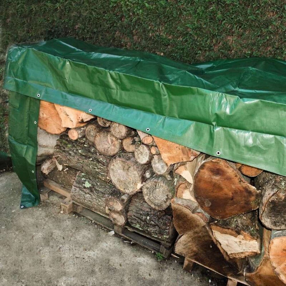 WERKAPRO - Bâche à bois 240 g/m2 verte Werkapro 2 x 8 m - large