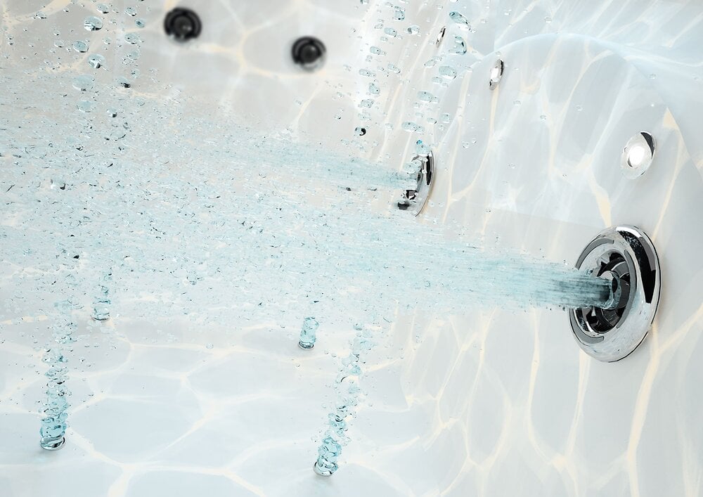 Baignoire balnéo rectangulaire SQUARE INTENSEA - massage eau + air -  chromothérapie 180 x 80 cm