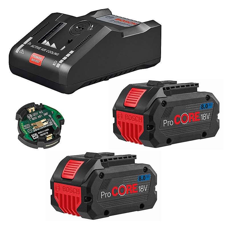 BOSCH - Pack 2 Batteries BOSCH ProCORE18V 8Ah Professional + Chargeur BOSCH GAL 18V-160 C Professional + GCY 42 - large