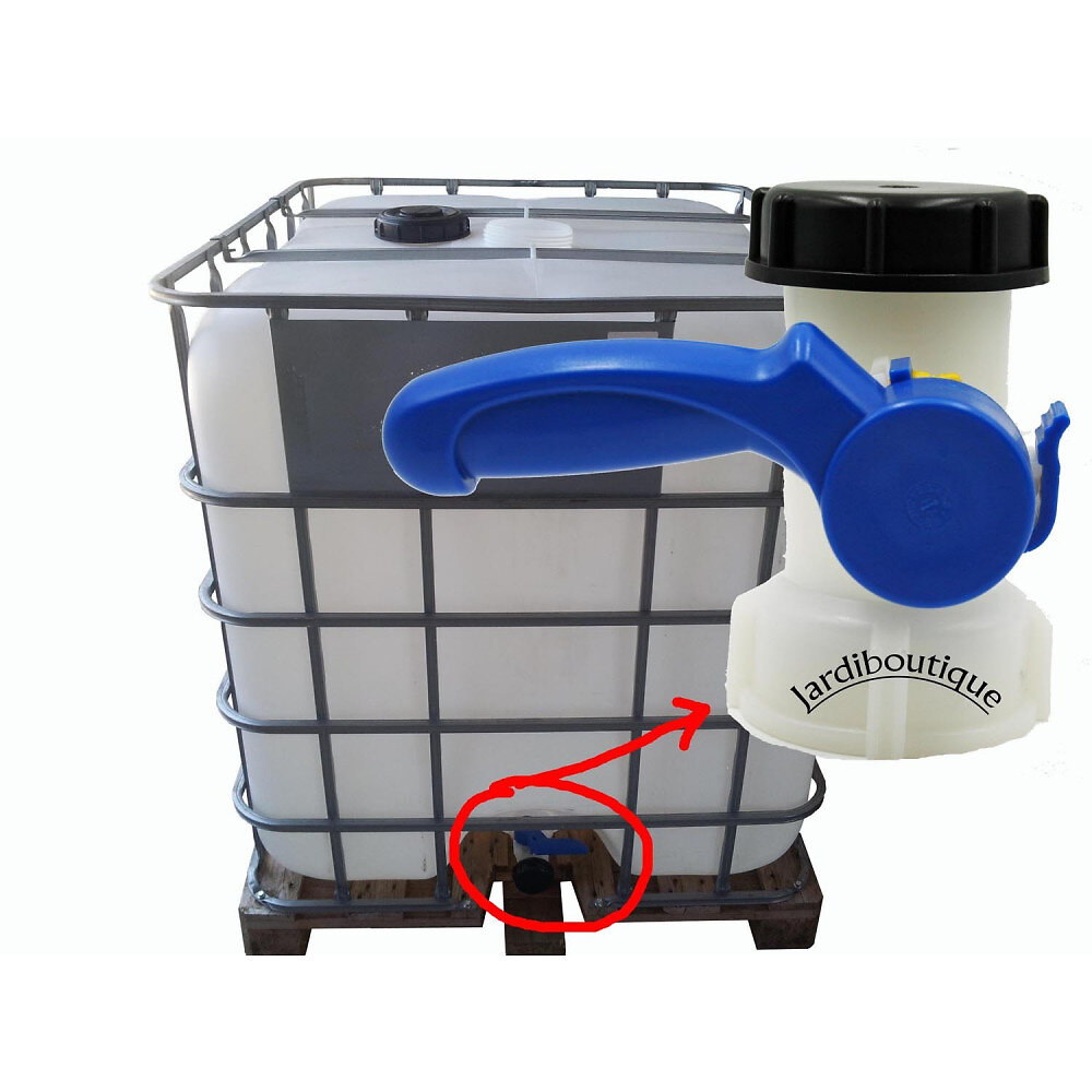 JARDIBOUTIQUE - Vanne pour cuve IBC 1000 litres 2 pouce 60 mm - large