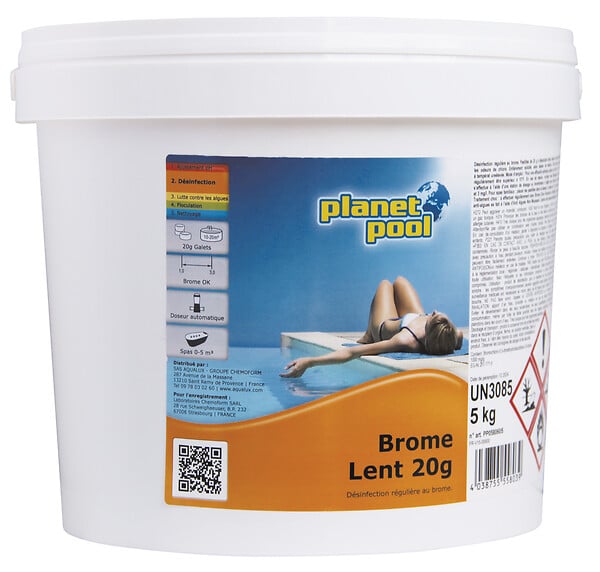Brome permanent - EDG by Aqualux - Pastilles 20g / Seau de 5 kg Aqualux
