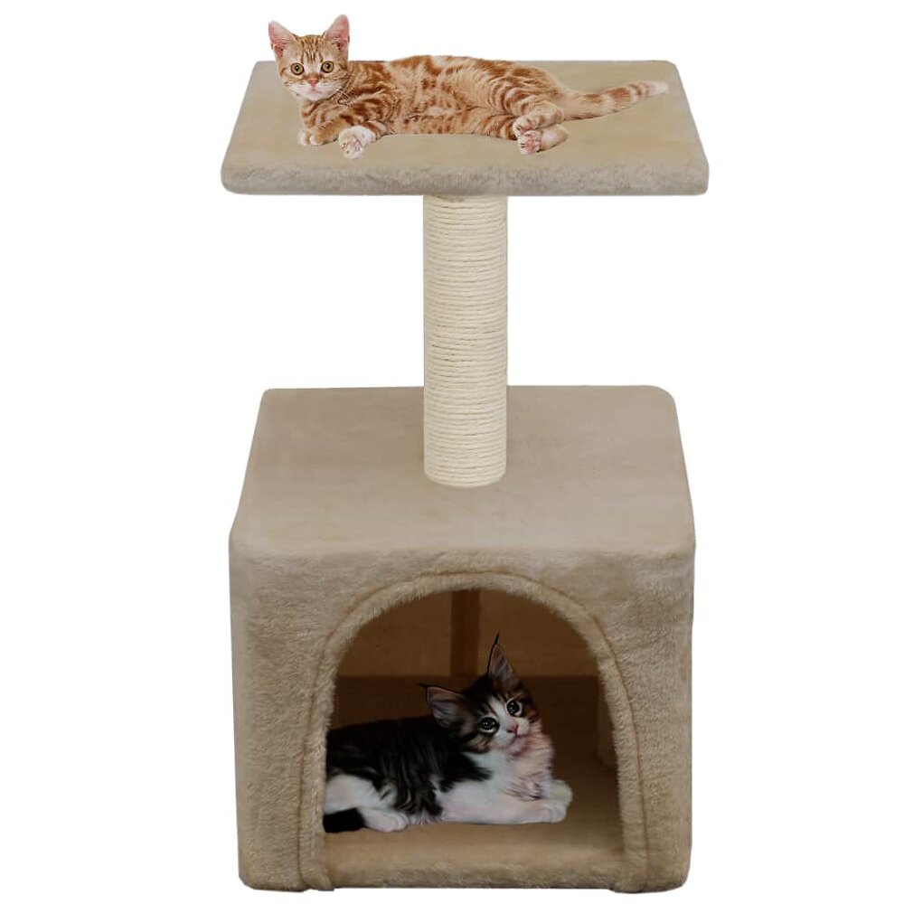 VIDAXL - Arbre à chat avec griffoirs en sisal 55 cm Beige - Accessoires pour chats - Meubles pour chats - Beige - Beige - large