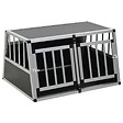 VIDAXL - Cage pour chien à double porte 89 x 69 x 50 cm - Accessoires pour chiens - Niches pour chiens - Argent - Argent - vignette