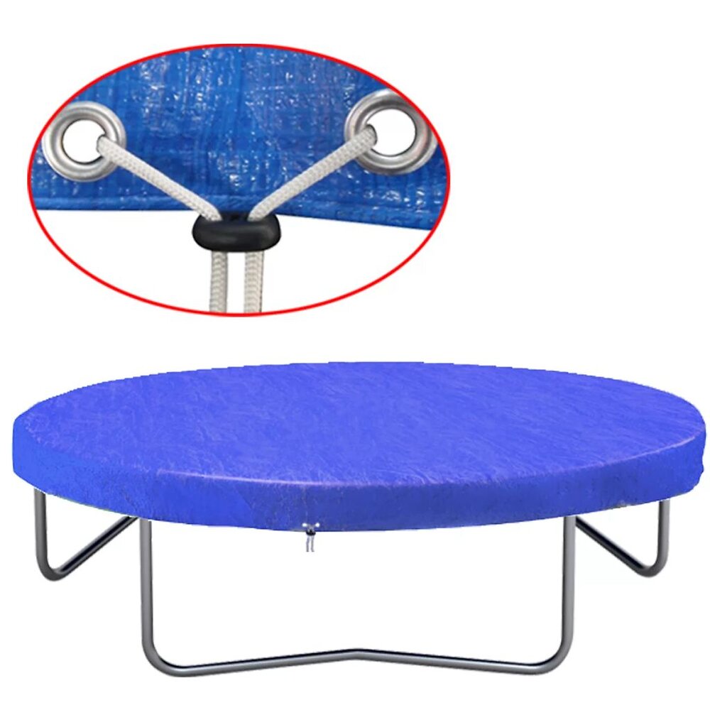 VIDAXL - Housse de trampoline PE 450-457 cm 90 g/m² - Bleu - Jeux de plein air - Accessoires de trampolines - Unisexe - Bleu - Bleu - large