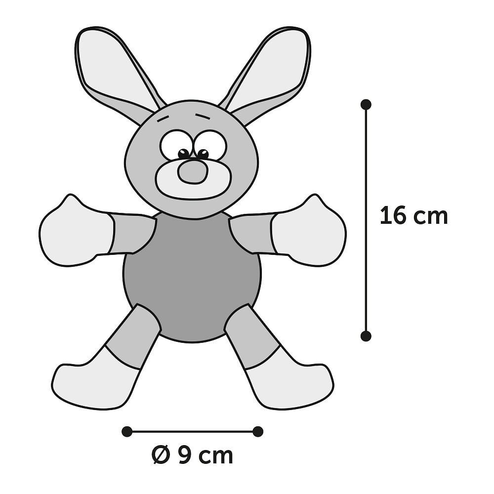 jouet lapin bess rose longueur 28 cm env. pour chien