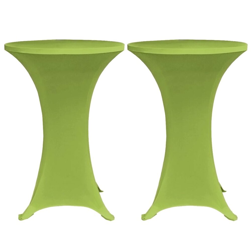 VIDAXL - Housse de table extensible 2 pcs 70 cm Verte - Vert - large