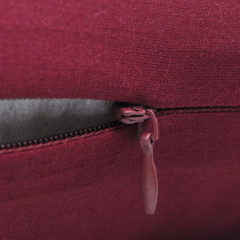 VIDAXL - 4 housses de coussin en coton 40 x 40 cm Bordeaux - Rouge - large