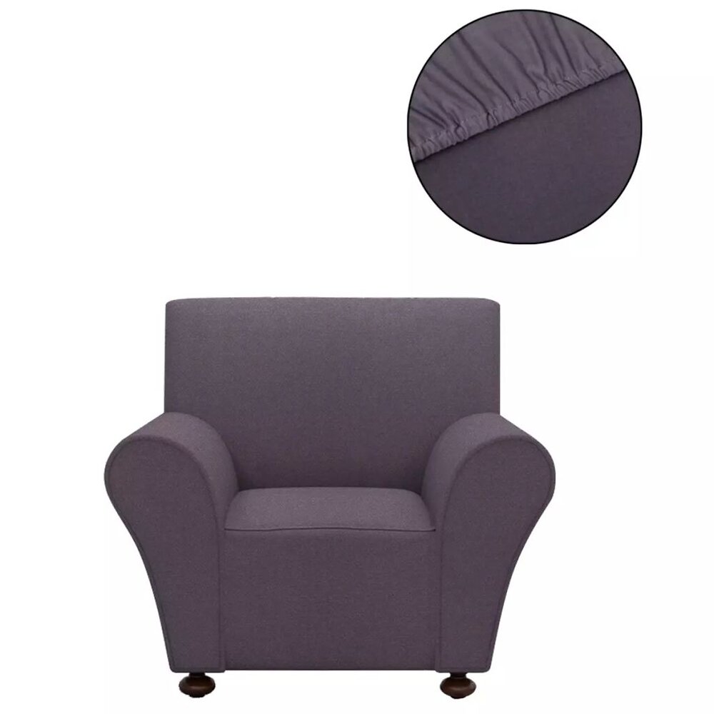 VIDAXL - housse de canapé en polyester jersey extensible anthracite - 131082 - Gris - large