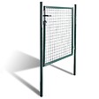 VIDAXL - Portail pour clôture en acier laqué - Vert - vignette