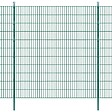 VIDAXL - Panneaux et poteaux de clôture 2D pour jardin 2008x2230 mm 4 m - Vert - vignette