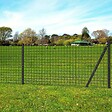 VIDAXL - Jeu de clôture Euro avec piquets de sol 25 x 0,8 m Acier Gris - 142492 - Gris - vignette