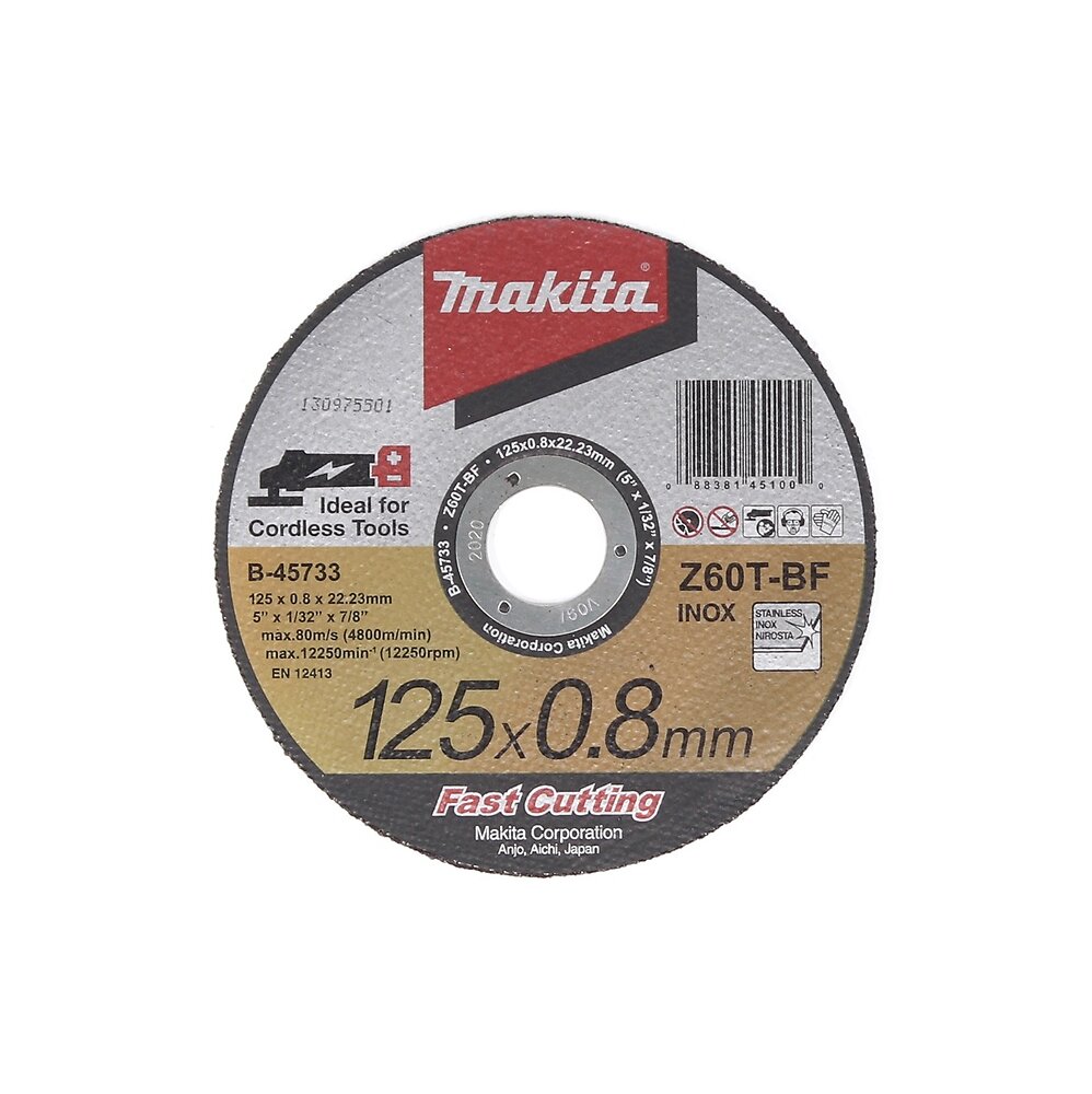 Disque à Poncer Le Béton 125 Bricomarché Makita Disques À Tronçonner Métal Et Inox Pour Meuleuses Sans Fil Fast  Cutting - 5 Pièces 125 X 0,8 X 22,23 Mm ( B-45733 ) | Bricomarché