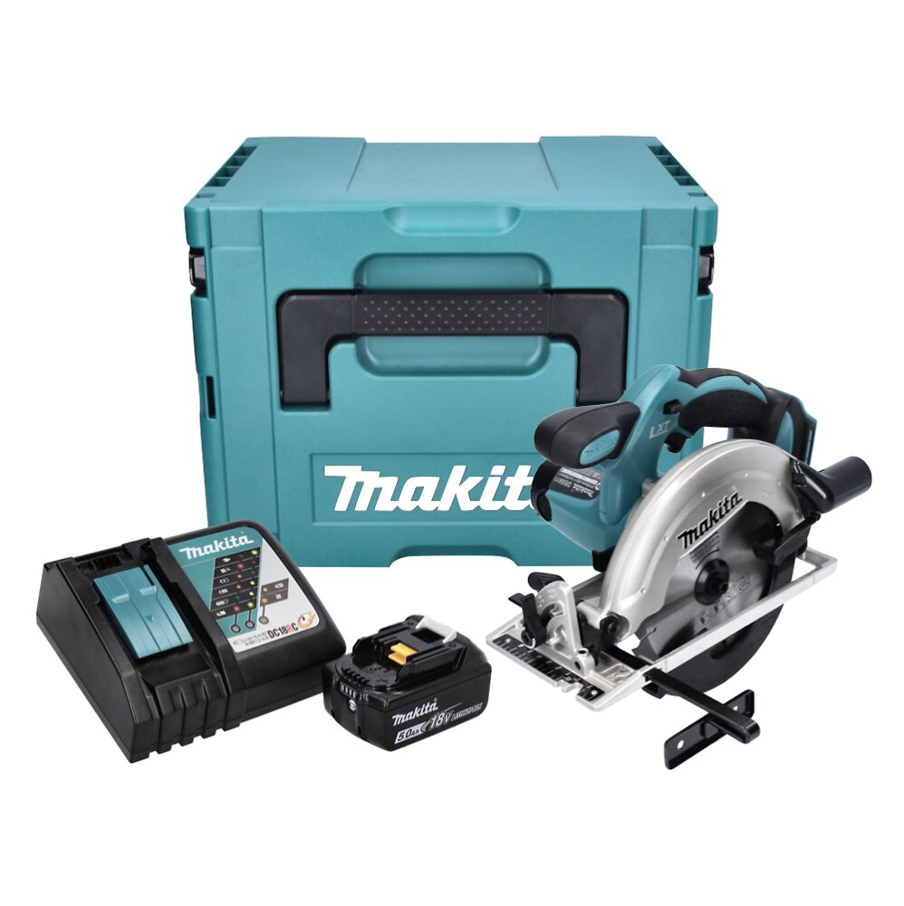 MAKITA - Makita Dss 611 Rt1j 18v Li-ion Scie Circulaire Sans Fil 165mm + Coffret Makpac + 1x Batterie Bl1805 5,0 Ah + Chargeur Dc 18 Rc - large