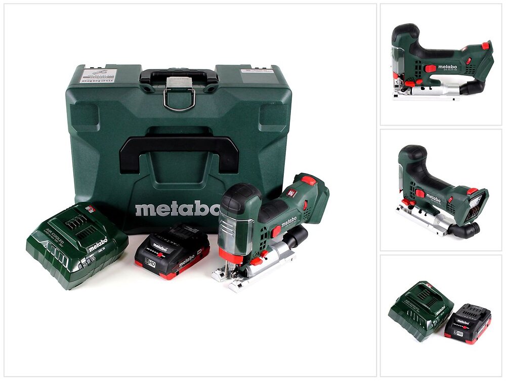 METABO - Metabo Sta 18 Ltx 100 Scie Sauteuse Sans Fil 18v ( 601002840 ) + 1x Batterie 4,0ah + Chargeur + Coffret De Transport - large