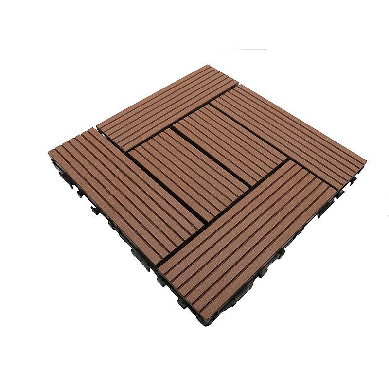 McCover - Pack dalle de terrasse 1m² bois composite classic (11 pièces 30 x 30 cm ) Terre cuite - Surface couverte en m² - 1 - large