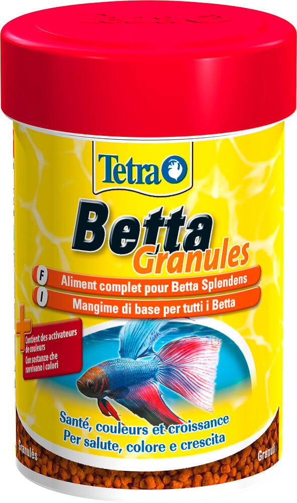 aliments pour poissons exotiques tetra betta granulés 85ml
