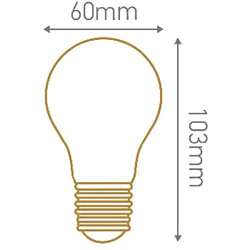Lampe LED E27 dimmable en 3 étapes G95 verre dépoli 5W 550 lm 2700K