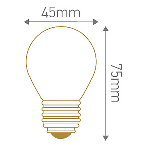 Ampoule LED 4W B22 LED G45 Blanc chaud