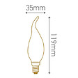 GIRARD SUDRON - Flamme 'Coup de Vent' Filament LED 4W E14 Blanc chaud Claire - vignette