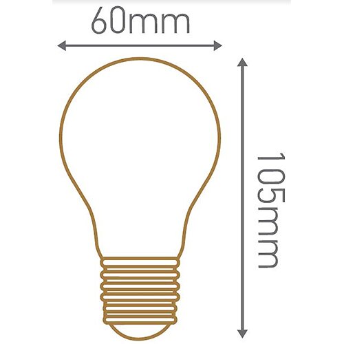 GIRARD SUDRON - Ampoule Standard filament LED 4 loops 4W E27 Blanc doux Smokey - large