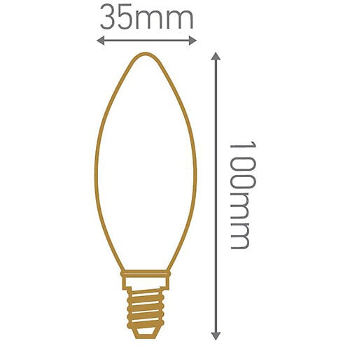 Lot de 2 ampoules LED, culot E14, 806 Lumens, conso. 6,5W (eq. 60W), 2700K,  Blanc