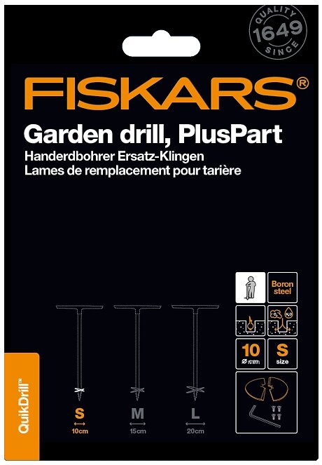 FISKARS - Lames rechange tarière Quikdrill 10cm diamètre - large