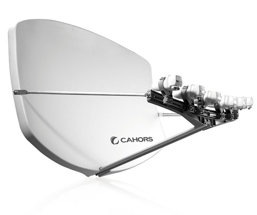 antenne satellite compacte + 4 supports lnb 0140955