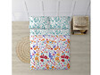 PURLINE - Drap de dessus 100% pur coton 1 pc motif floral aux couleurs vives - vignette