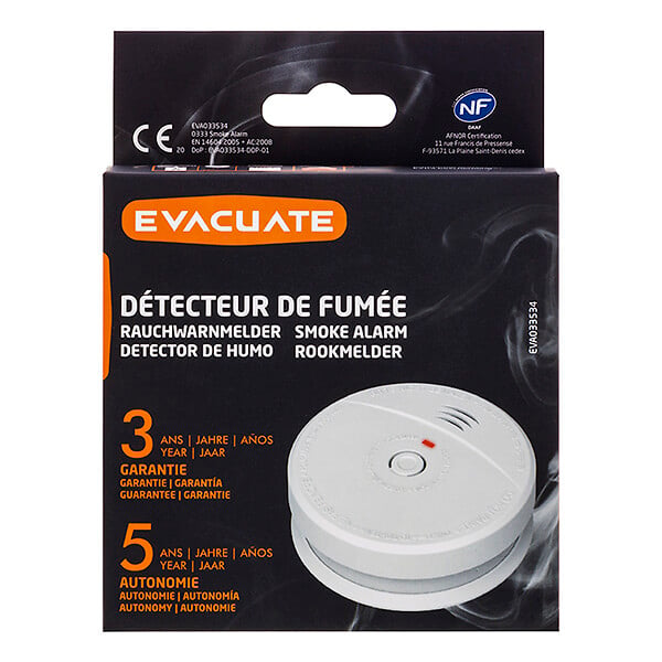 EVACUATE- Fixations aimantées pour détecteur de fumée - 70mm
