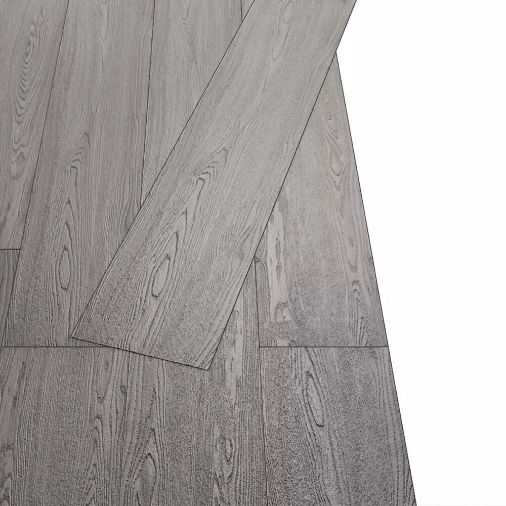 VIDAXL - Planche de plancher PVC autoadhésif 36 pcs 5,02 m² Gris foncé - Gris - large